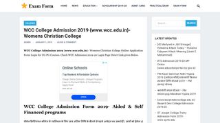 
                            9. WCC College Admission 2018{www.wcc.edu.in} Womens Christian ...