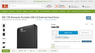 
                            13. WD 1TB Elements Portable USB 3.0 External WDBUZG0010BBK ...