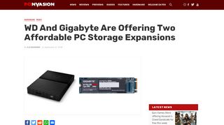 
                            5. WD And Gigabyte Are Offering Two Affordable PC Storage Expansions