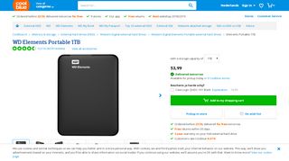 
                            11. WD Elements Portable 1TB - Before 23:59, delivered tomorrow