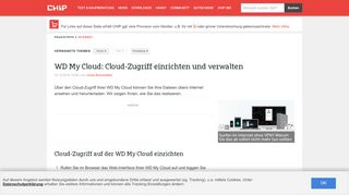 
                            6. WD My Cloud: Cloud-Zugriff einrichten und verwalten - CHIP