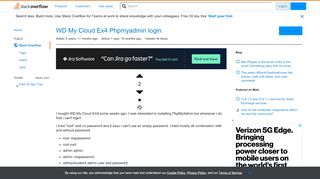 
                            5. WD My Cloud Ex4 Phpmyadmin login - Stack Overflow