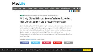 
                            8. WD My Cloud Mirror: Cloud-Zugriff über Browser oder iOS-App | Mac ...