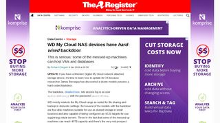 
                            11. WD My Cloud NAS devices have hard-wired backdoor • ...