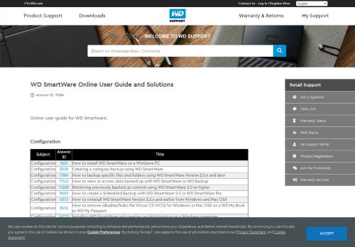 
                            6. WD SmartWare Online User Guide and Solutions | WD Support