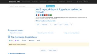 
                            6. Wd5 myworkday vfc login html redirect n Results For Websites Listing