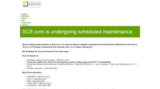 
                            9. We are down for scheduled maintenance.