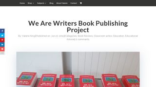 
                            6. We Are Writers Book Publishing Project - Múinteoir Valerie