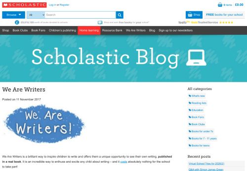 
                            5. We Are Writers - Scholastic UK - Children's Books, Book Clubs ...
