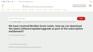 
                            10. We have received McAfee Grant Letter, how we can download the ...