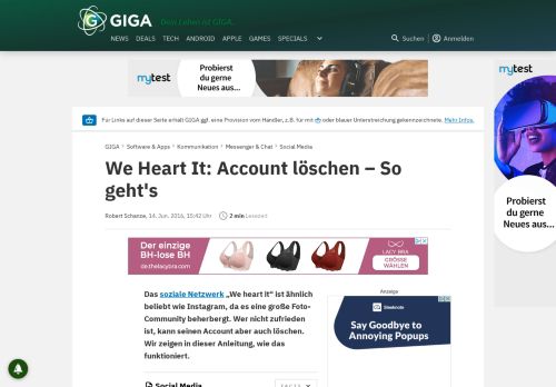 
                            6. We Heart It: Account löschen – So geht's – GIGA