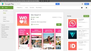 
                            2. We Heart It - التطبيقات على Google Play