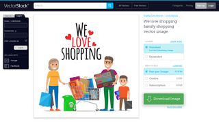 
                            11. We love shopping family shopping Royalty Free Vector Image