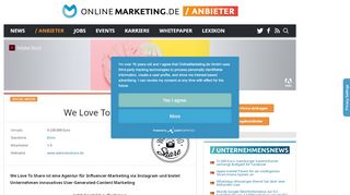 
                            6. We Love To Share | OnlineMarketing.de