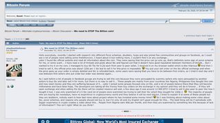 
                            12. We need to STOP The Billion coin! - Bitcointalk