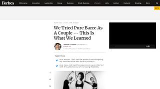 
                            5. We Tried Pure Barre As A Couple -- This Is What We Learned - Forbes