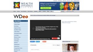 
                            9. Wealth Dynamics Central - WDeo - How to edit your Entrepreneurs ...