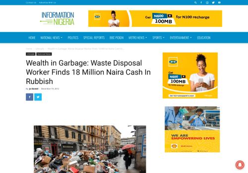 
                            13. Wealth in Garbage: Waste Disposal Worker Finds 18 Million Naira ...