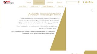 
                            3. Wealth Management - NDB Wealth