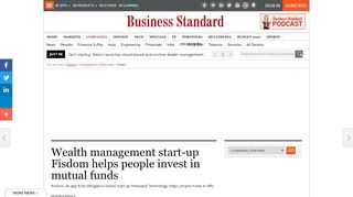 
                            10. Wealth management start-up Fisdom helps people invest in mutual ...