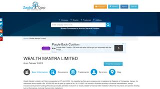 
                            7. WEALTH MANTRA LIMITED - Company, directors and contact ...