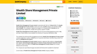 
                            8. Wealth Shore Management Private Limited - Company, | QuickCompany