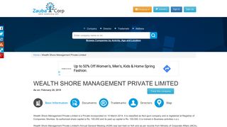 
                            5. Wealth Shore Management Private Limited - Zauba Corp