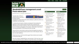 
                            7. Wealth4AllTeam management unveil Ponzi reboot plan - ...