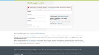 
                            6. Wealthscape Investor Sign In