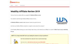 
                            8. Wealthy Affiliate Review 2019: Insider's Report - Buzz Nitrous