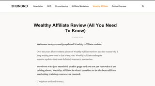 
                            12. Wealthy Affiliate Review (All You Need To Know) - 3HUNDRD