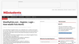 
                            11. WealthyPals.com - Register, Login - How wealth Pals Works ...