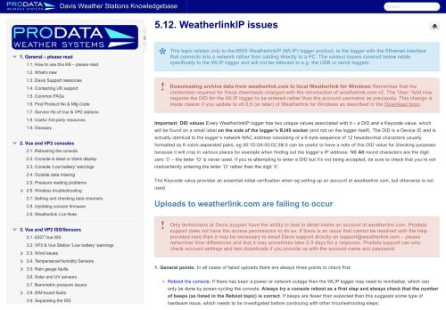 
                            6. WeatherlinkIP issues - Davis Weather Stations Knowledgebase - 1