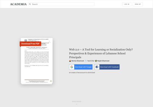 
                            13. Web 2.0 – A Tool for Learning or Socialization Only? Perspectives ...