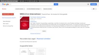 
                            12. WEB 2.0 im Unternehmen: Theorie & Praxis - Ein Kursbuch für ... - Google Books-Ergebnisseite