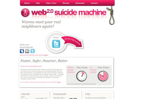 
                            9. Web 2.0 Suicide Machine - Meet your Real Neighbours ...