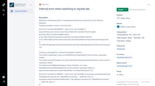 
                            12. [WEB-705] Internal error when switching to reports tab - Jira