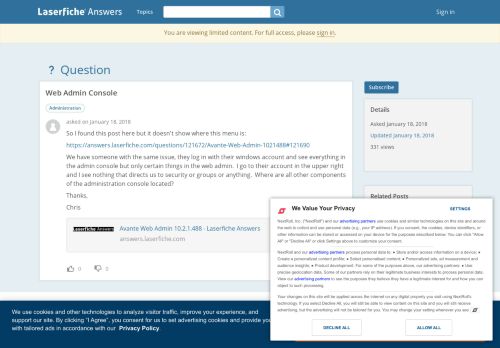 
                            13. Web Admin Console - Laserfiche Answers