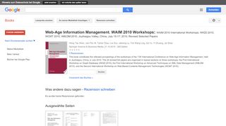 
                            8. Web-Age Information Management. WAIM 2010 Workshops: WAIM 2010 ... - Google Books-Ergebnisseite