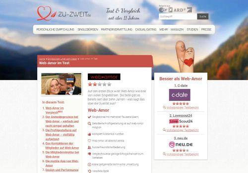 
                            2. Web-Amor im Test März 2019 – oldschool oder angesagt?