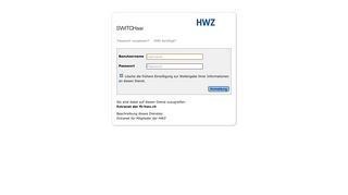 
                            2. Web Anmeldedienst - HWZ