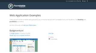 
                            13. Web Application Examples - Formidable Forms Community