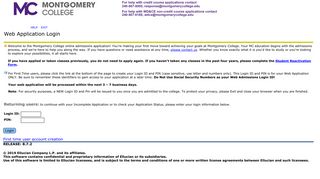 
                            6. Web Application Login - Montgomery College