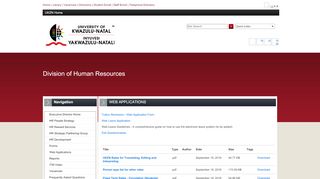 
                            9. Web Applications - Human Resources - UKZN