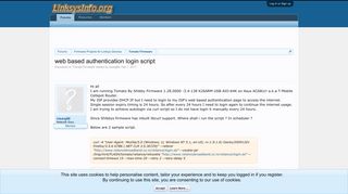 
                            8. web based authentication login script | LinksysInfo.org