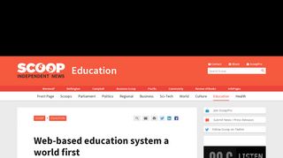 
                            9. Web-based education system a world first | Scoop News