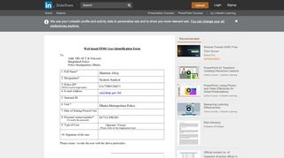 
                            9. Web based pims user identification form - SlideShare