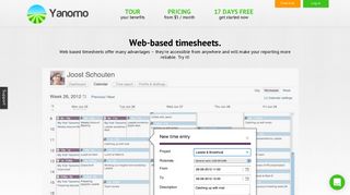 
                            4. Web-based timesheets - Yanomo