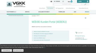 
                            4. WEB-BE-Kunden Portal (WEBEKU) - Vorarlberger Gebietskrankenkasse