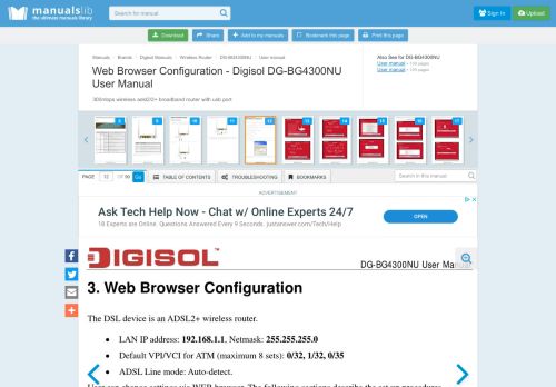 
                            6. Web Browser Configuration - Digisol DG-BG4300NU User Manual ...